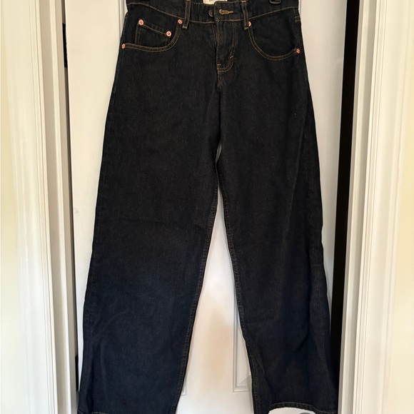 Motel Rocks Low Rise Parallel Jeans In Indigo - Picture 2 of 4